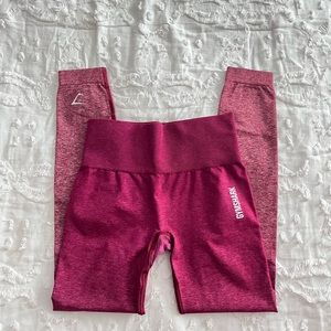 Gymshark cranberry ombré leggings | size xs